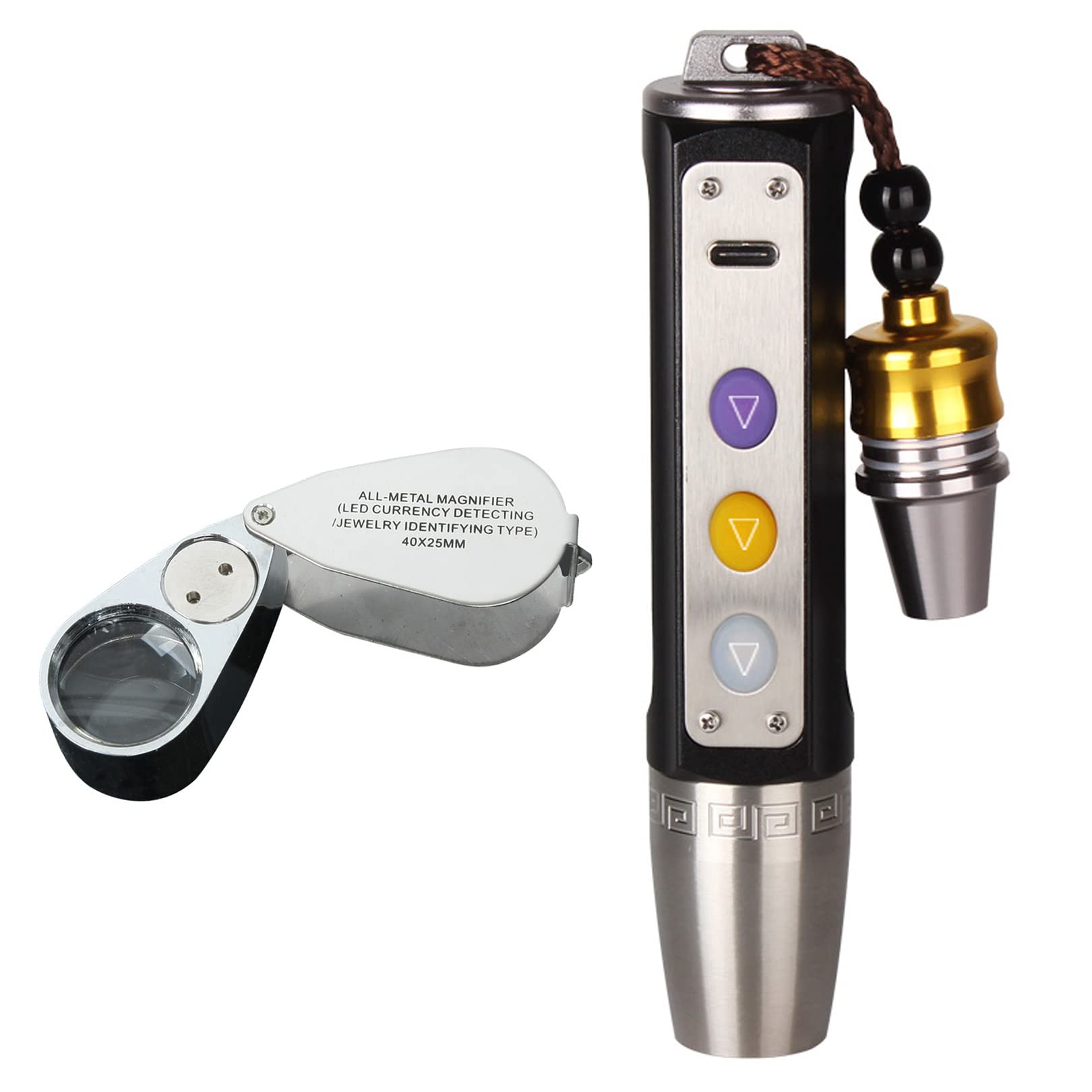 Amazon.co.jp: PIENSE ルーペ 40倍 ジュエリー懐中電灯 LED